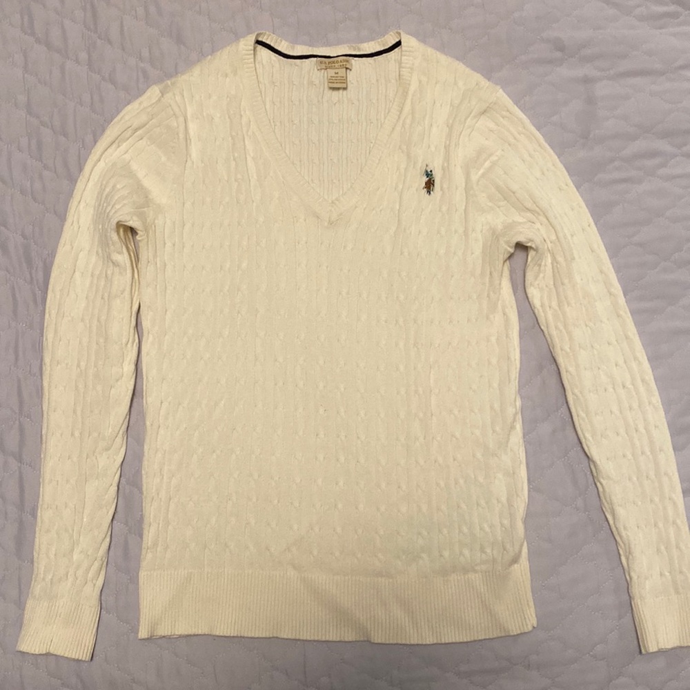 Polo Cable Knit Sweater